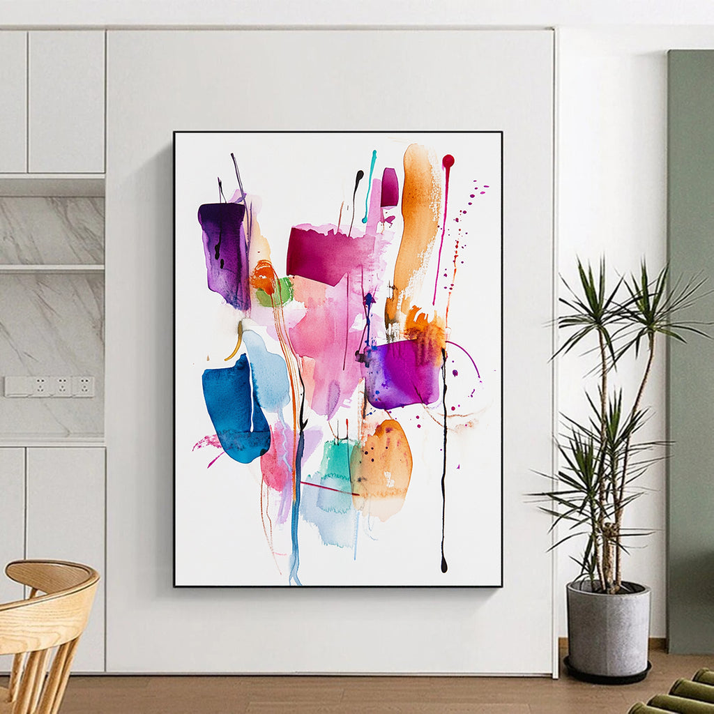 Colorful Drip Composition Abstract Painting for Art - Loving Studios GAB0992