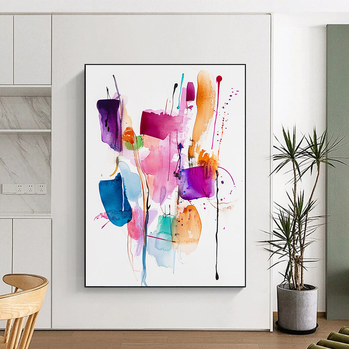 Colorful Drip Composition Abstract Painting for Art - Loving Studios GAB0992