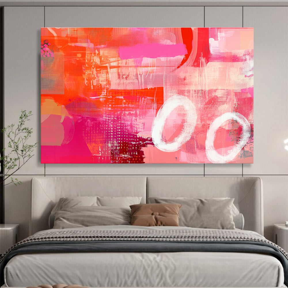 Dynamic Pink - Orange Abstract Fusion Abstract Painting ABS133