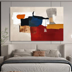 Color Block Collage Abstract Painting with Eclectic, Artistic Fusion ABS487