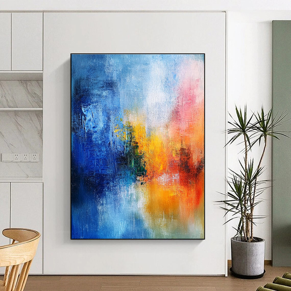 Colorful Blur Abstract - Expressive Landscape - Inspired Abstract Painting GAB0652