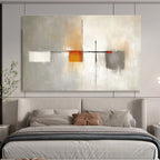 Monochromatic Minimalist Abstract Painting with Delicate Subtle Shifts ABS536