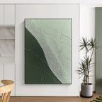 Green Textured Patterns Abstract Painting of Natural Rhythms GAB0092