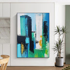 Colorful Cityscape Abstract Painting for Modern Living GAB0694