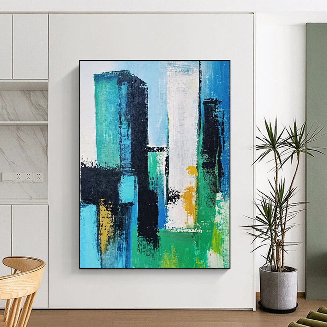 Colorful Cityscape Abstract Painting for Modern Living GAB0694