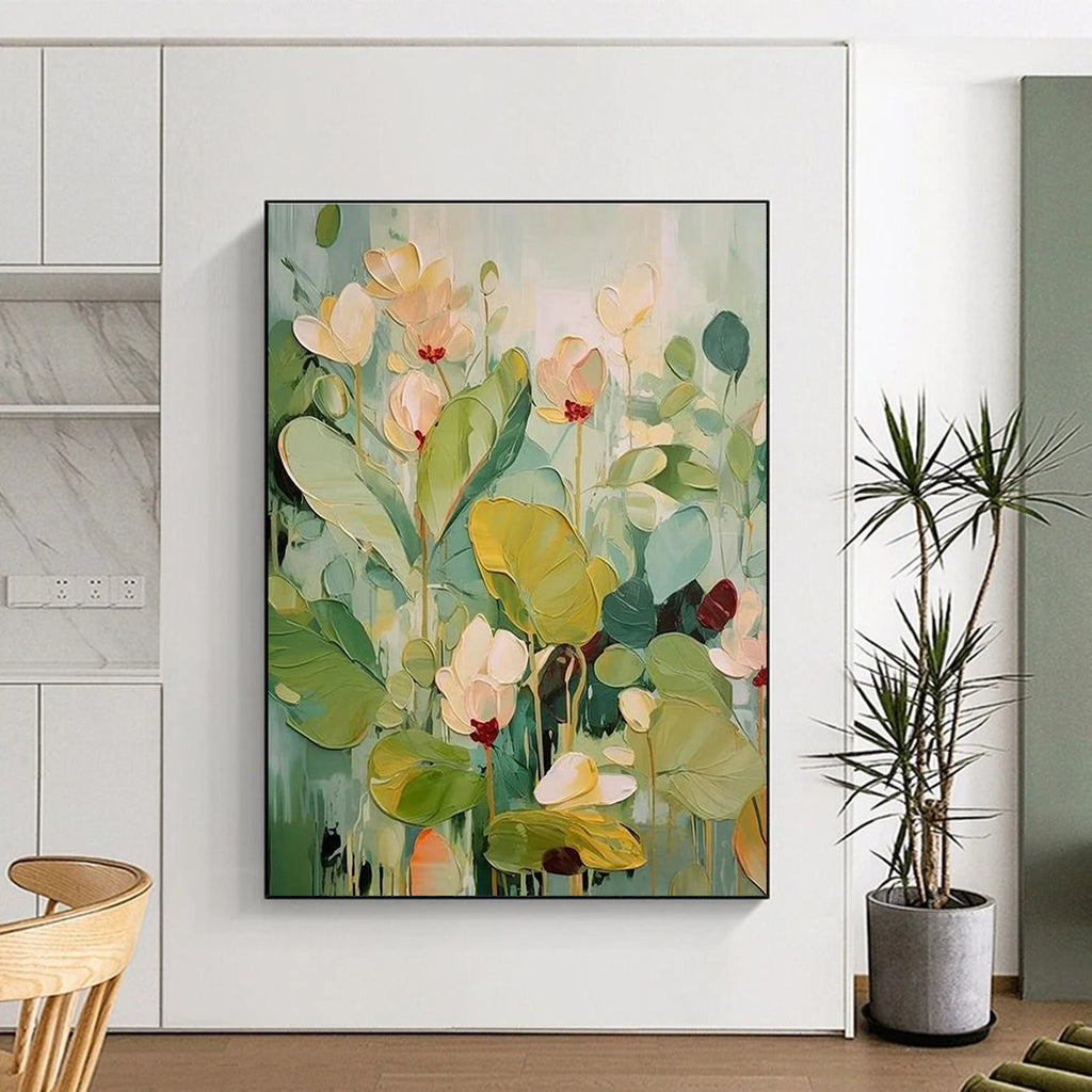 Textured Floral Bouquet Painting for Botanical - Inspired Spaces HENG319