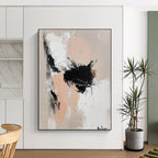 Abstract Black Cat Playful Feline Abstract Painting GAB0226