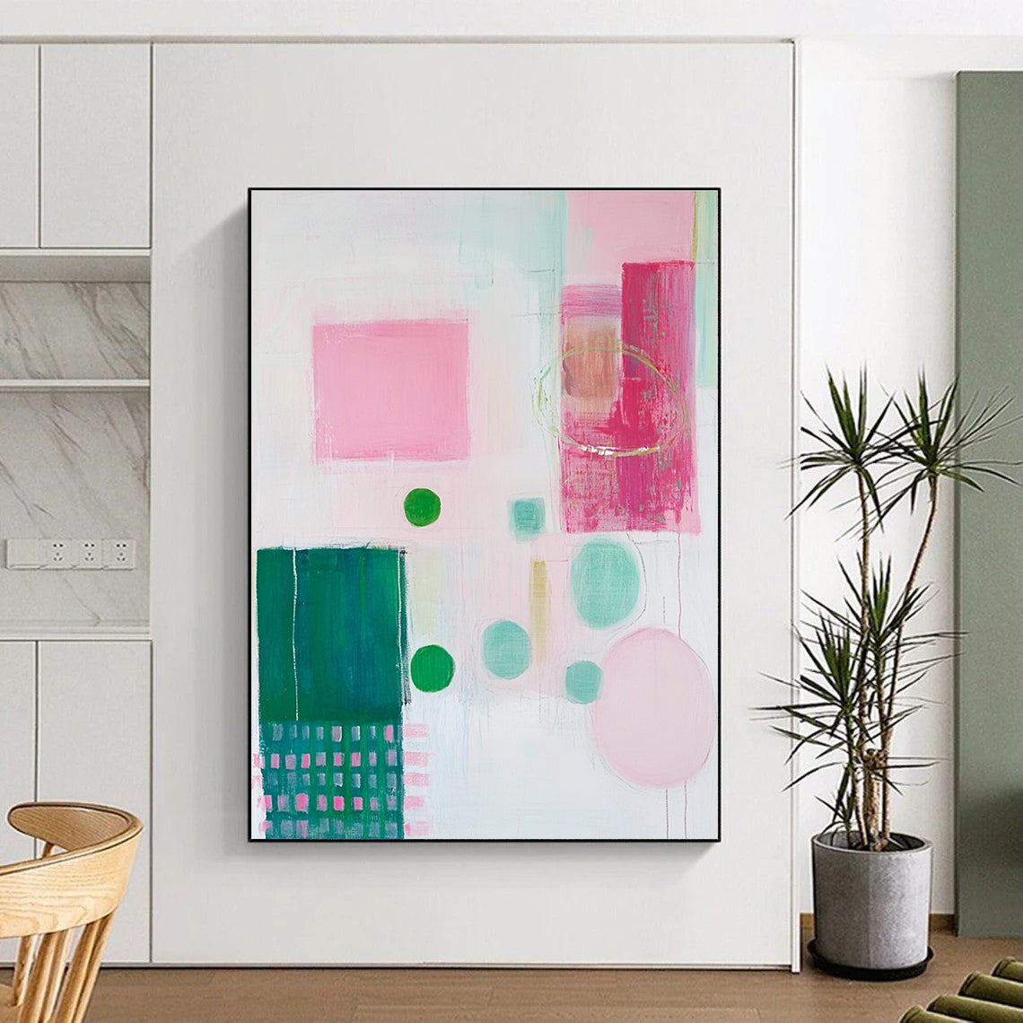 Pastel Color Abstract - Playful Contemporary Abstract Painting GAB0656
