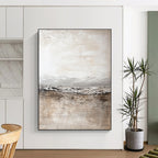 Textured Neutral Landscape - Rustic Minimalist Abstract Painting GAB0444