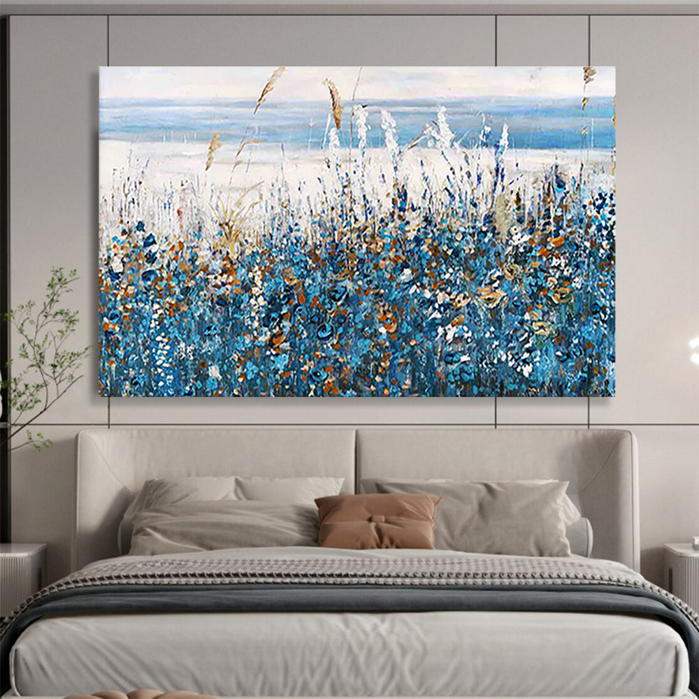 Coastal Meadow Abstract Painting for Beachfront Homes YHT203