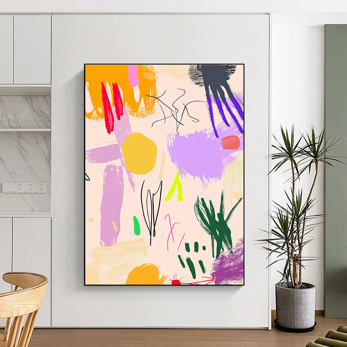 Colorful Abstract Doodles - Playful Expressive Abstract Art GAB0442
