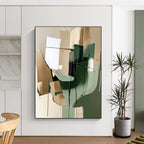 Geometric Abstract Fusion Painting with Contemporary Edge WINK442