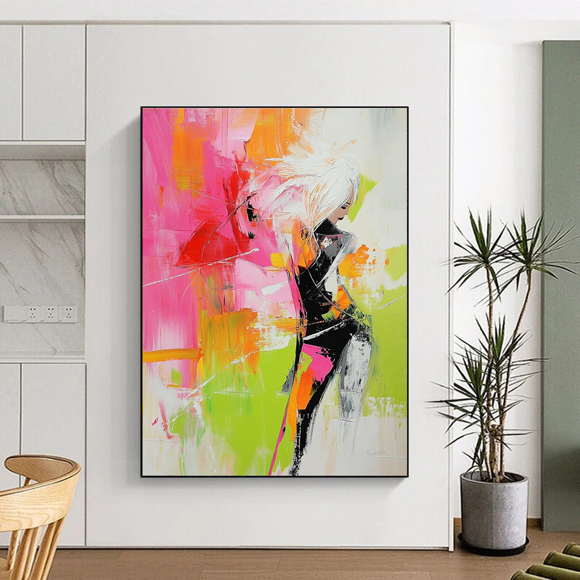 Colorful Figure - Inspired Abstract Painting for Fashion - Forward Boutiques GAB0906
