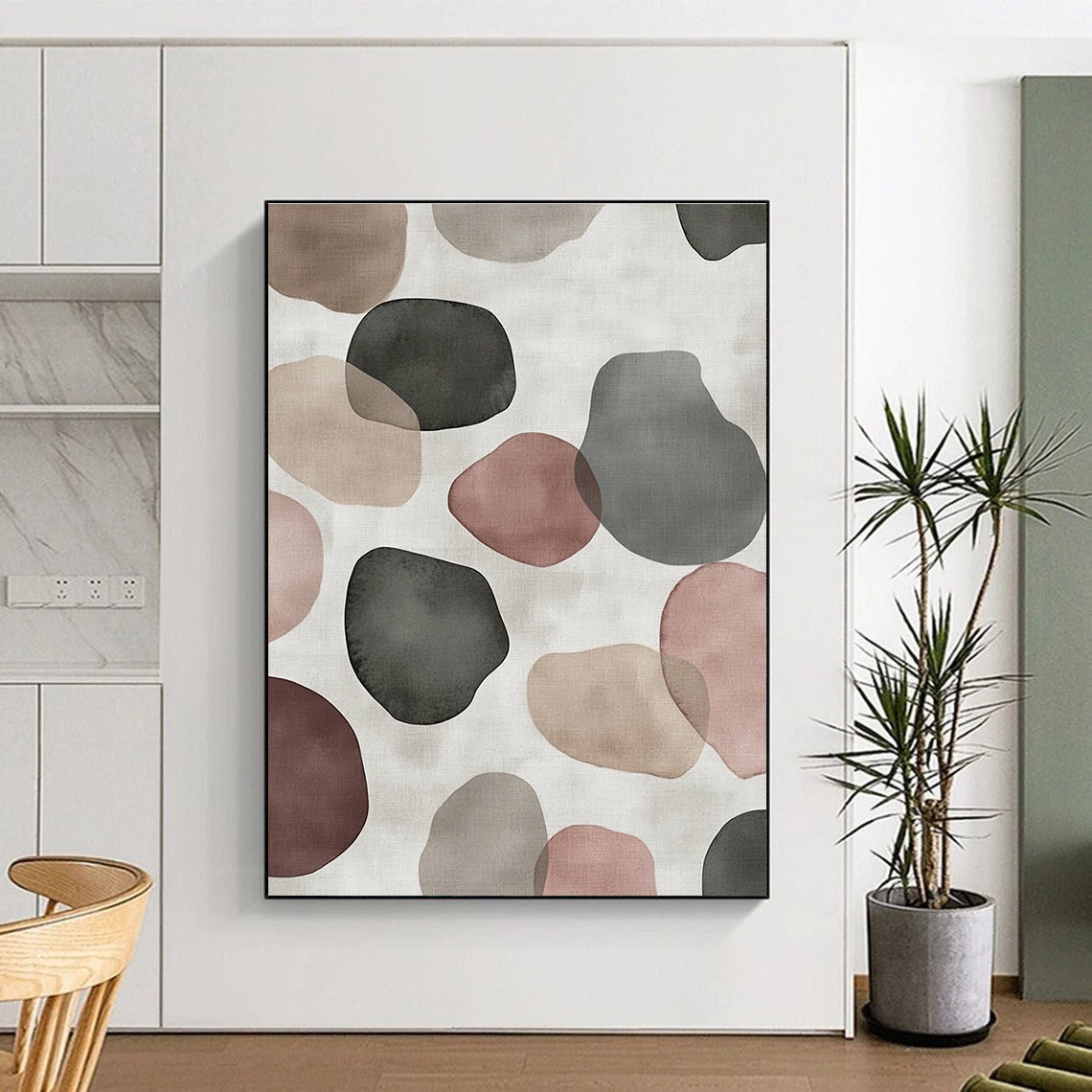 Earth Toned Abstract Shapes 2 Painting with Soothing Repetition WINK725