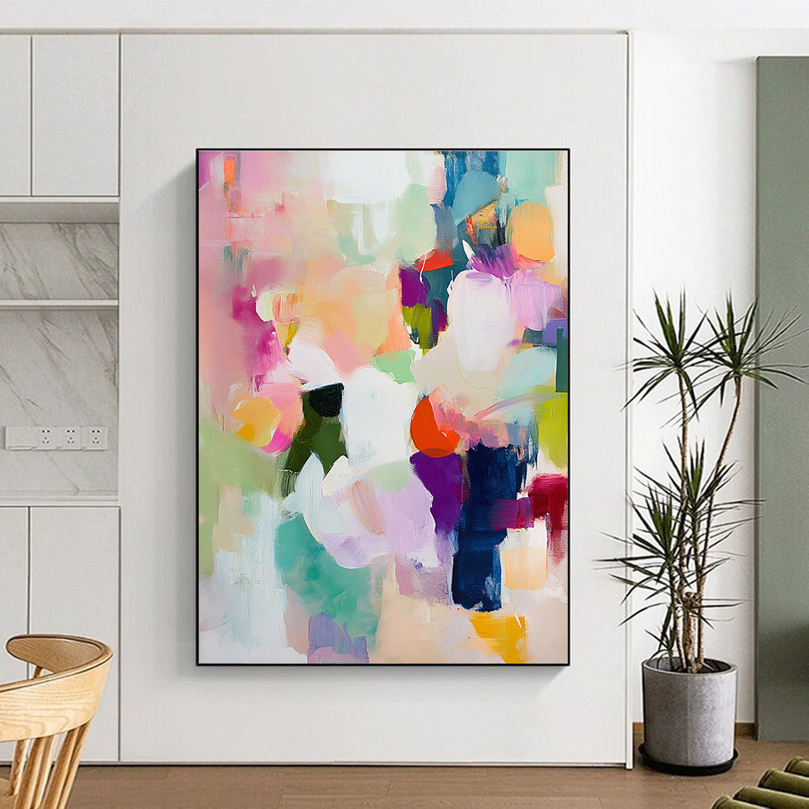 Pastel Color Burst Abstract Painting for Light - Hearted Breakfast Nooks GAB0911