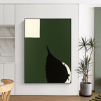 Green Black White Abstract - Bold Shape Art GAB0562