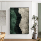 Silhouette on Textured Background Abstract Painting with Mysterious Allure WINK150