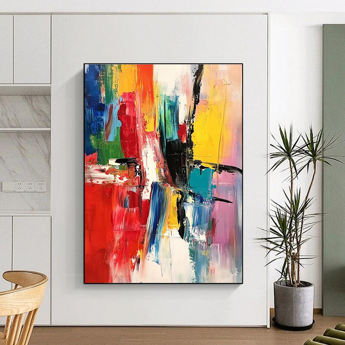 Color Explosion Abstract Painting for Creative Workspaces GAB1139