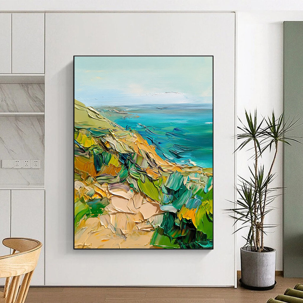 Colorful Coastal Abstract - Vibrant Seaside Abstract Art GAB0519