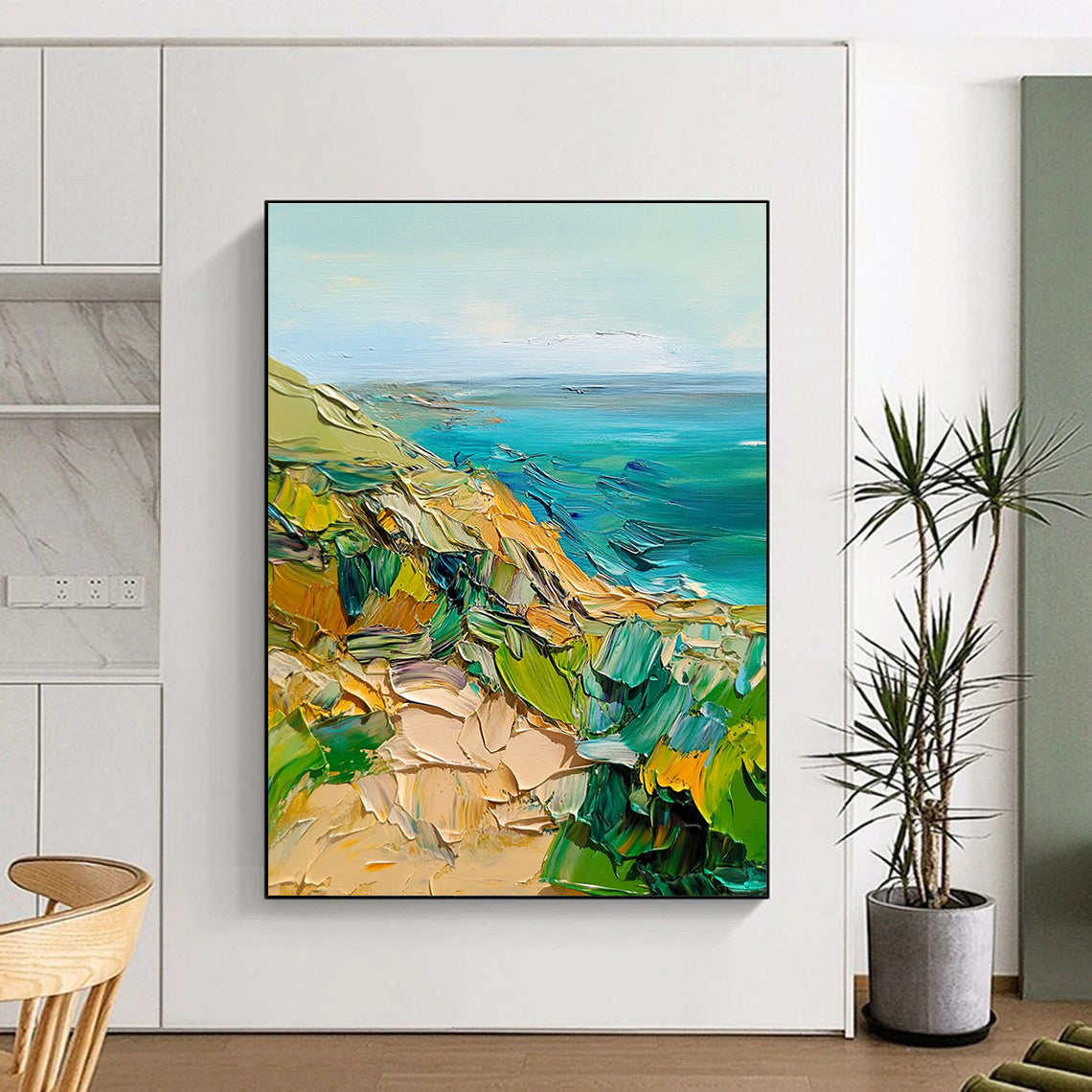 Colorful Coastal Abstract - Vibrant Seaside Abstract Art GAB0519
