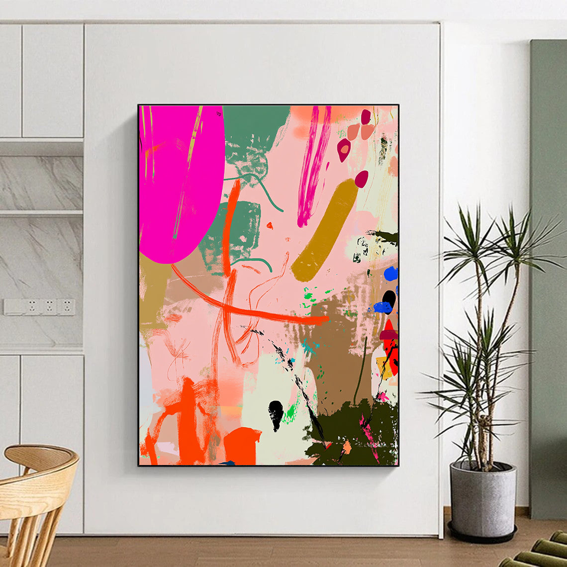 Colorful Abstract Doodles Painting for Creative Studios GAB0972