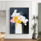 Bold Flower Vase - Minimalist Floral Abstract Painting GAB0612