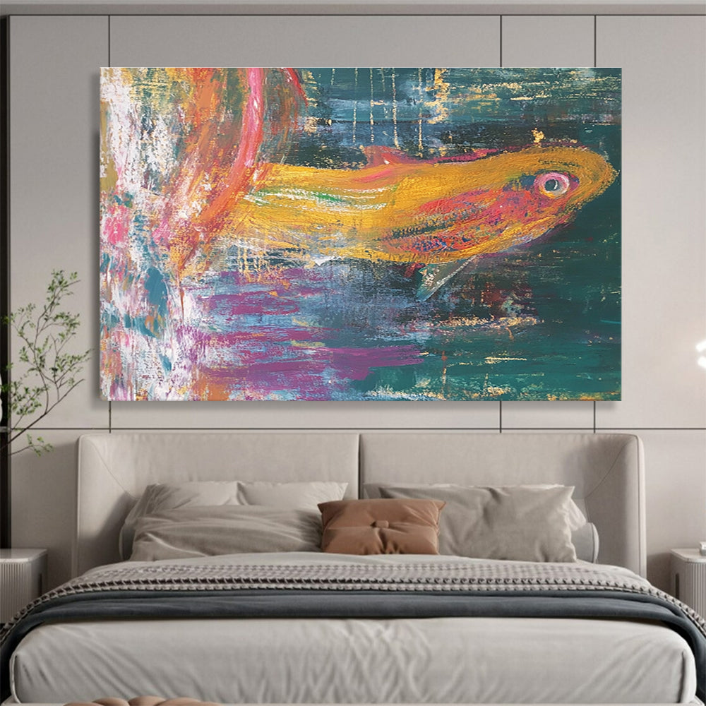 Vibrant Abstract Fish  A Splash of Color ABS034