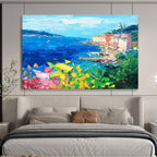 Harbor Town Abstract Painting for Nautical - Inspired Home Offices YHT486