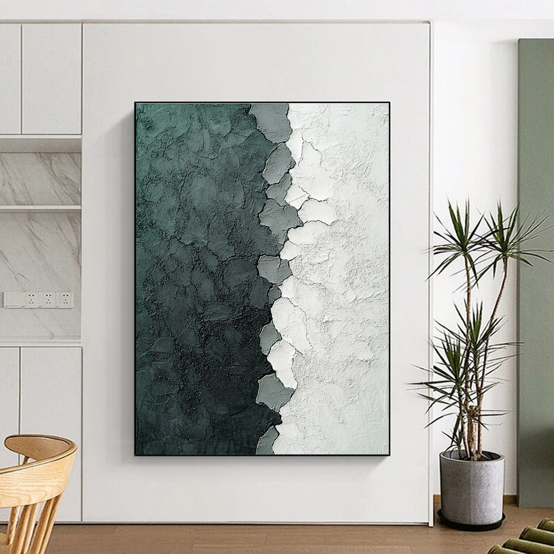 Cracked Texture Abstract Painting for Industrial - Chic Restaurants GAB1249