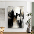 Urban - like Abstract Scene Painting with Shadowy Mystery WINK358