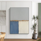 Textured Color Block Edges Abstract Painting with Tactile Interest WINK165