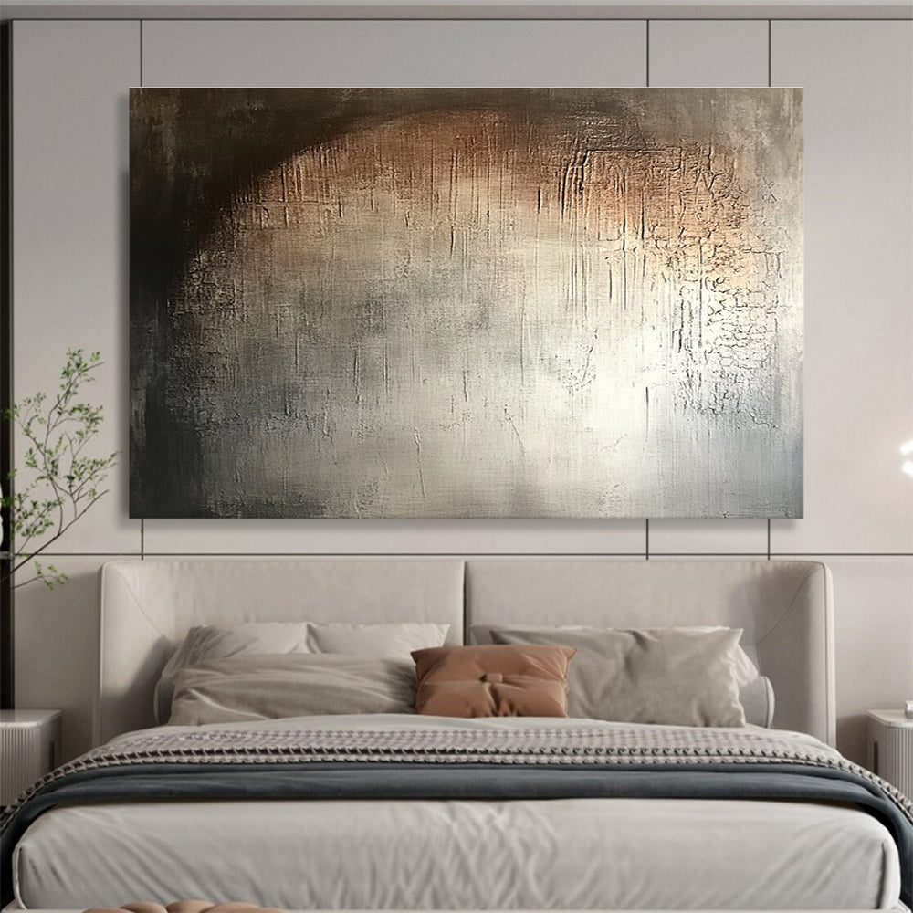 Moody Textured Neutral Understated Drama Abstract Painting ABS125