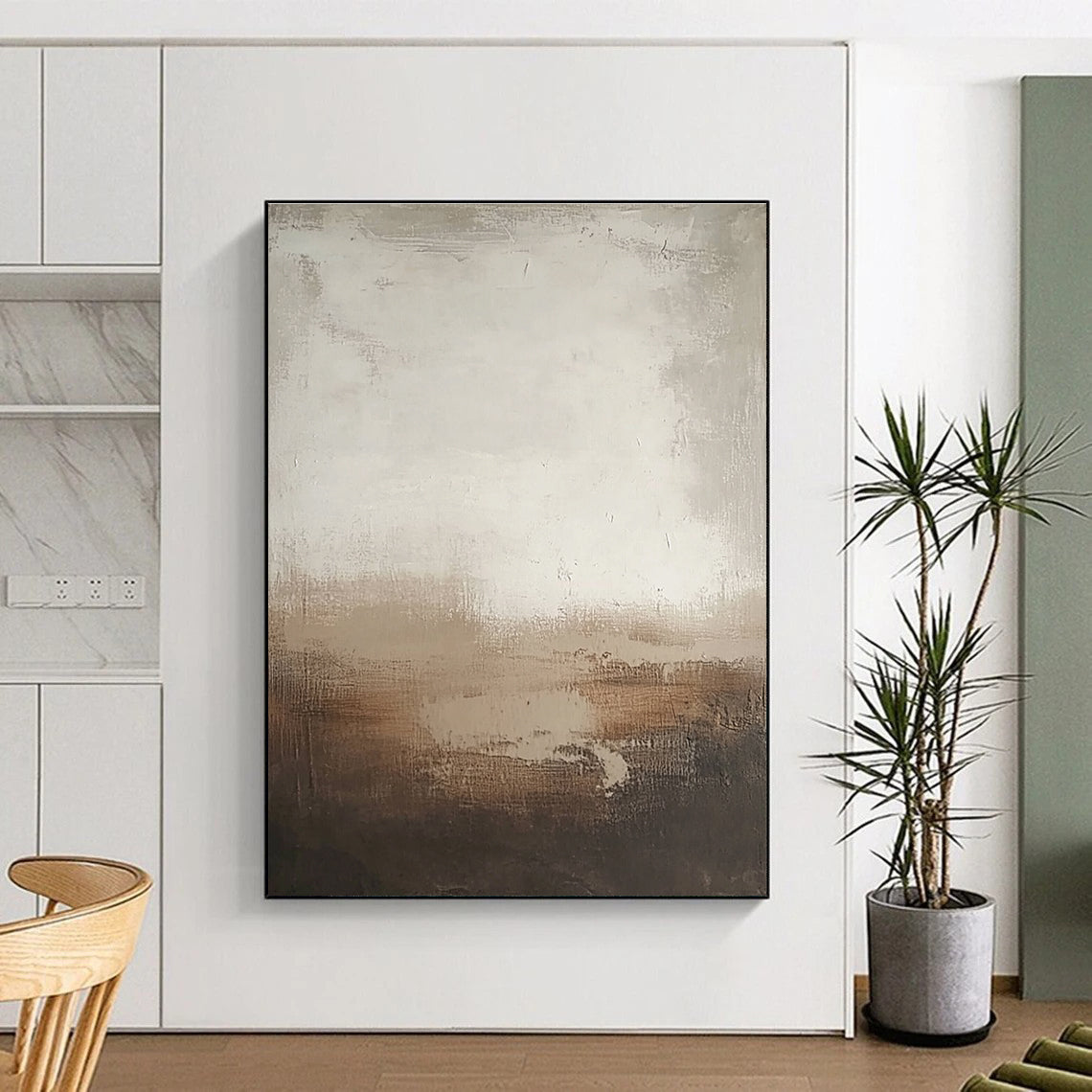 Subtle Tonal Gradient Abstract Painting with Calm Nuance WINK250