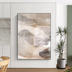 Earth - Toned Abstract Landscape Painting for Rustic - Style Living Rooms HENG210