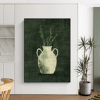 Vase with Greenery Minimalist Still Life Abstract Painting GAB0220