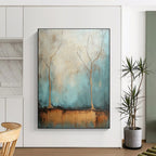 Two Trees Abstract Painting for Minimalist - Styled Gardens GAB1079
