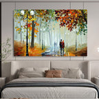 Autumn Stroll Abstract Painting for Romantic Restaurant Interiors YHT225