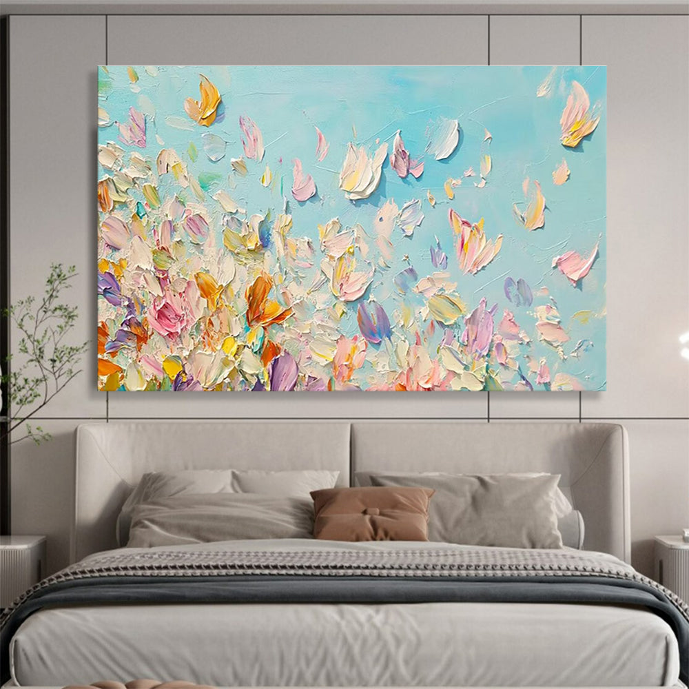 Colorful Petal Abstract Painting for Floral - Themed Boutiques YHT410