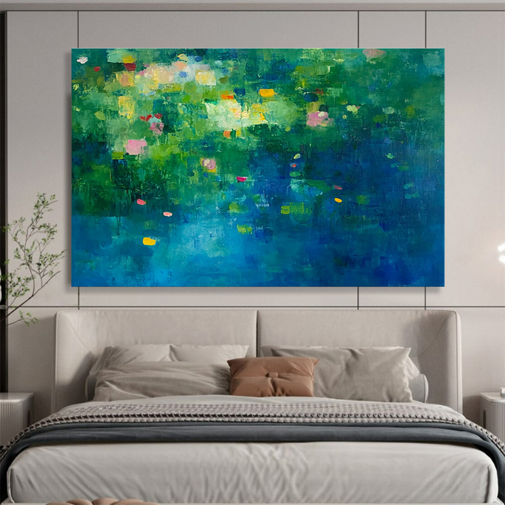 Colorful Garden Abstract Painting with Lush, Imaginative Blooms ABS503