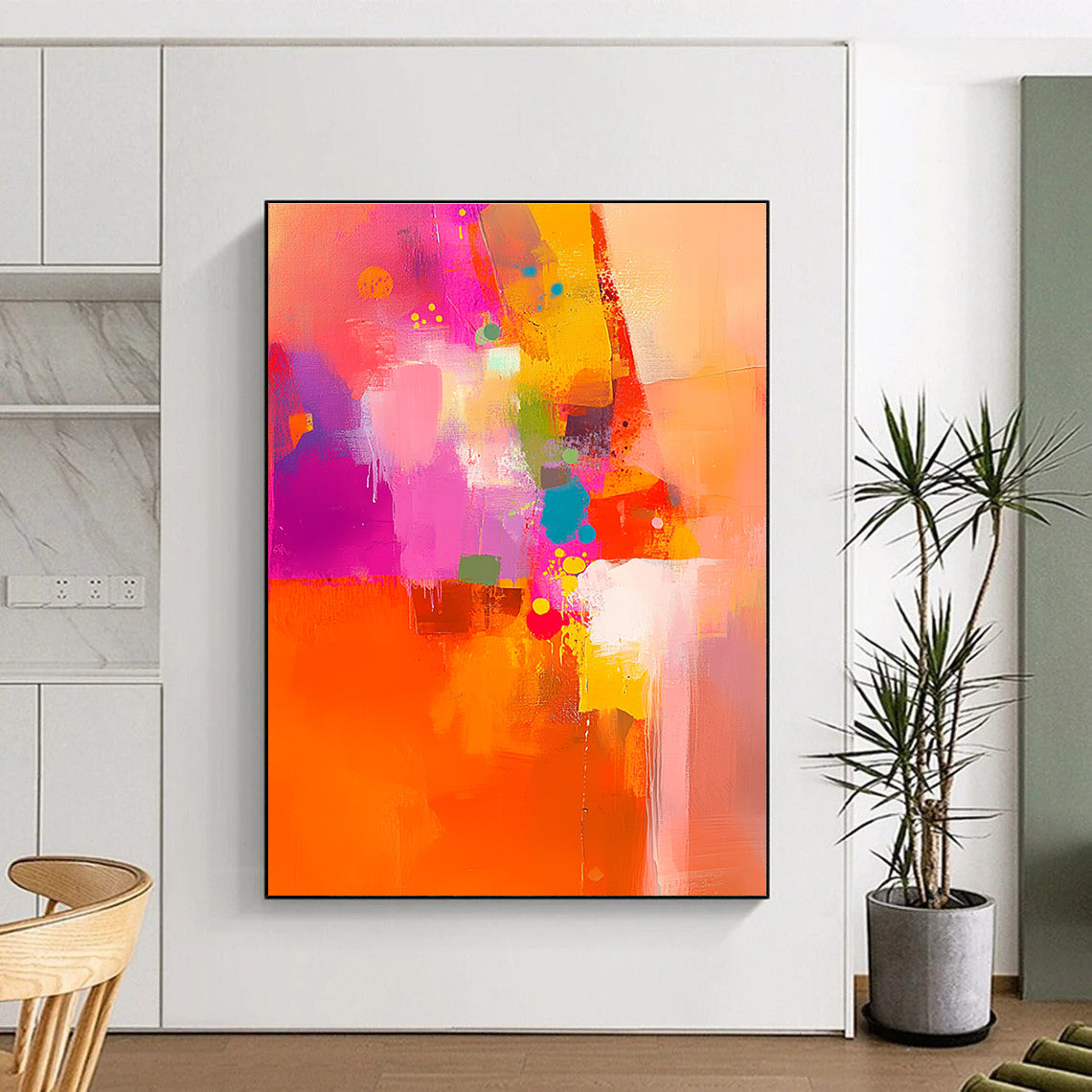 Colorful Abstract Burst Painting with Vibrant Energy WINK533