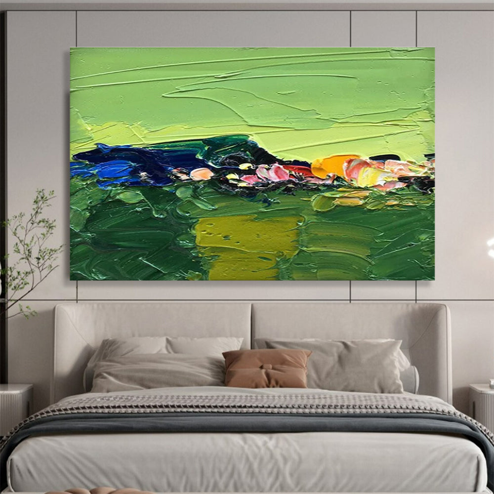 Green Abstract Painting for Modern Art Galleries YHT436