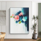 Delicate Flower Abstract Painting for Romantic Dining Spaces GAB0843