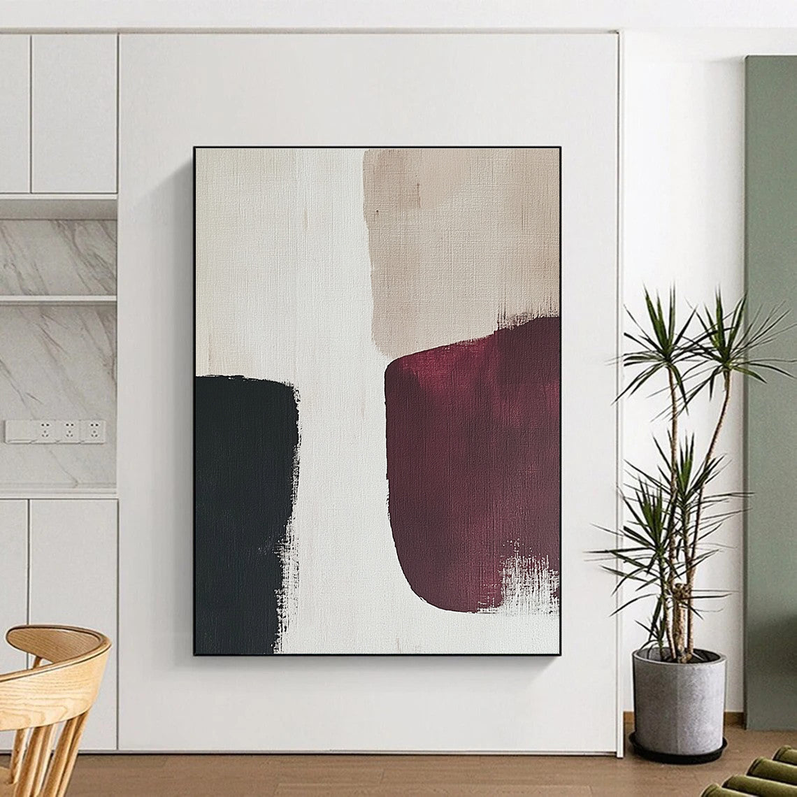 Deep Tones on Light Abstract Painting with Quiet Intensity WINK175