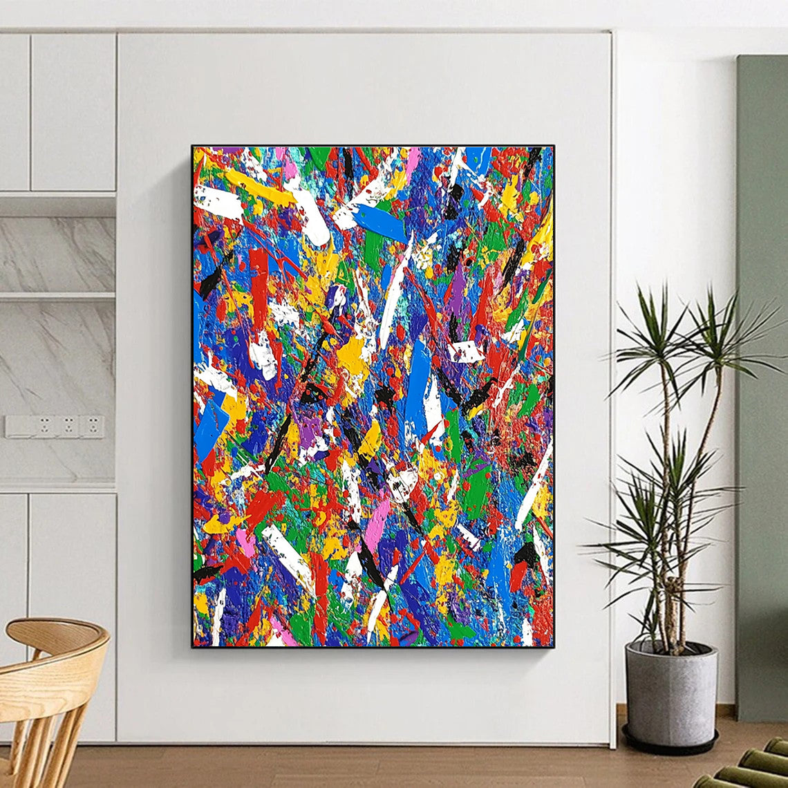 Blue Purple Gold Abstract Painting with Regal Allure WINK717