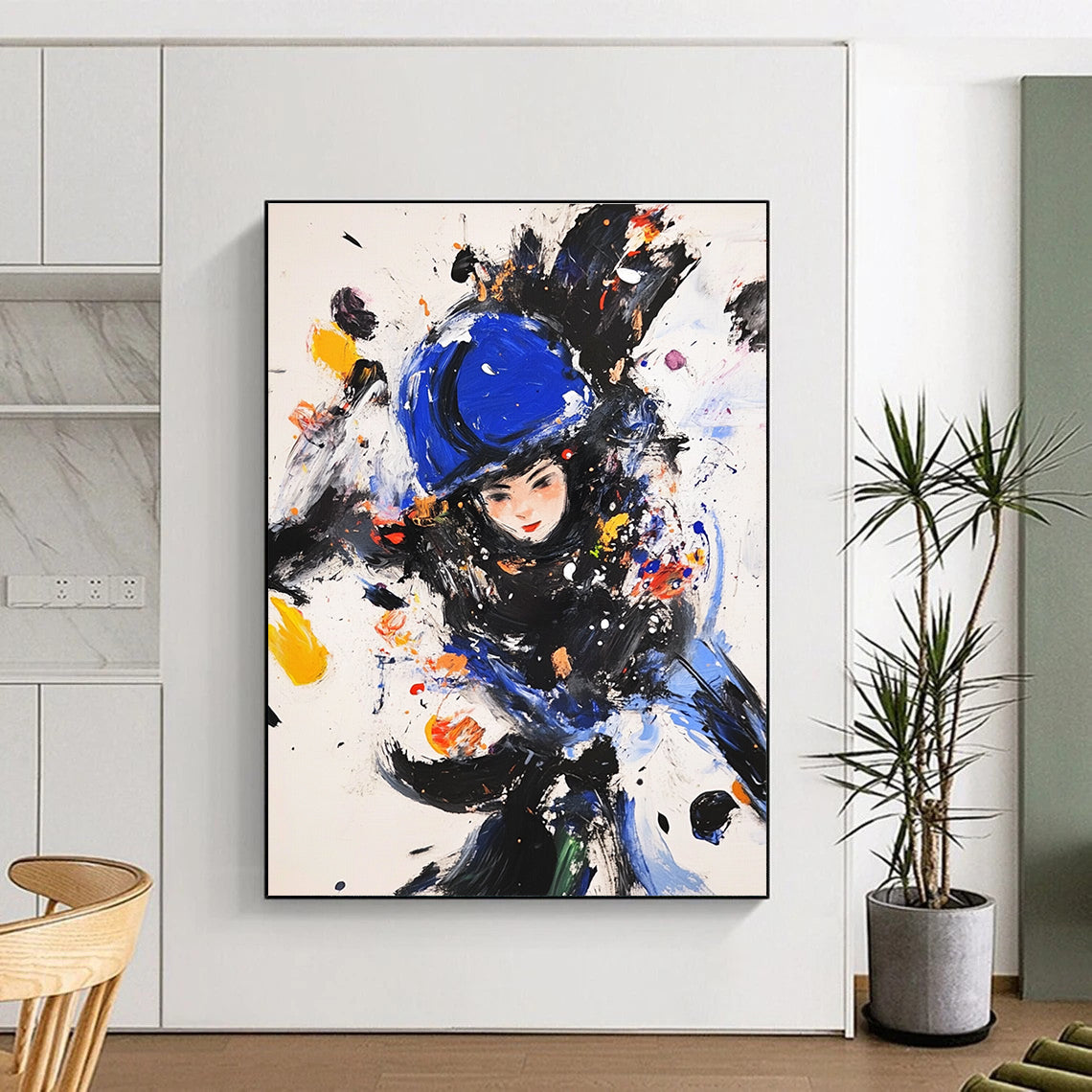 Colorful Abstract Figure Painting for Artistic Living Spaces GAB1110