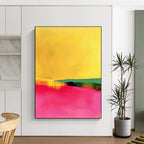 Vibrant Color Fields Abstract Painting with Energetic Palette WINK190