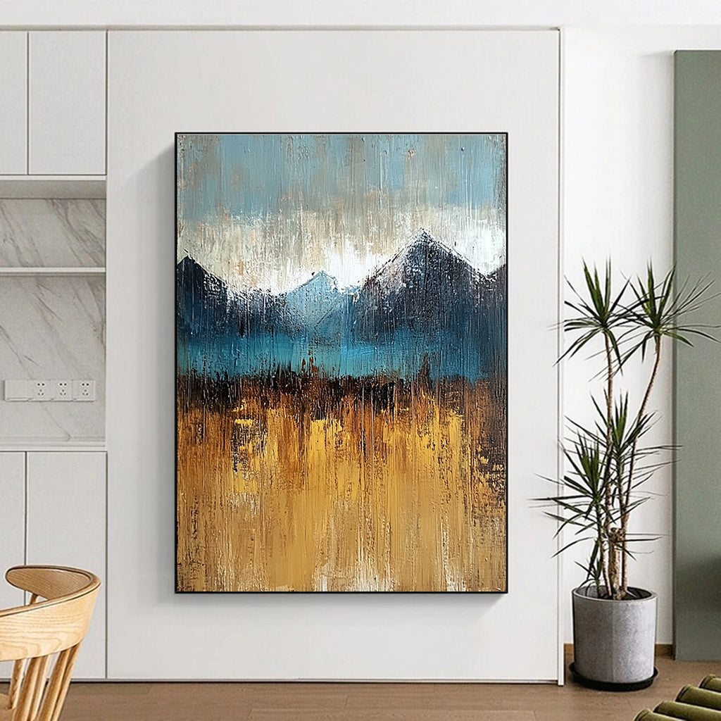 Mountain Lake Abstract - Bold Landscape Abstract Art GAB0529
