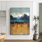 Mountain Lake Abstract - Bold Landscape Abstract Art GAB0529
