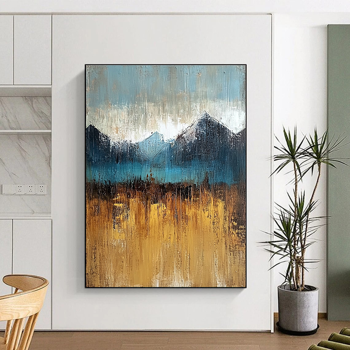 Mountain Lake Abstract - Bold Landscape Abstract Art GAB0529