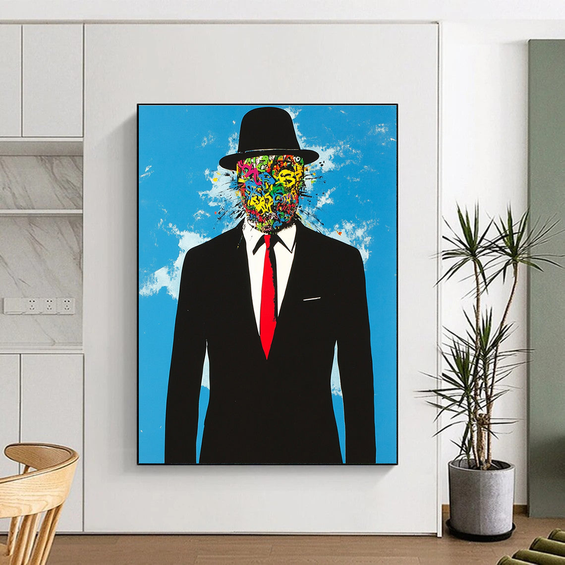 Colorful Graffiti Face Abstract Painting of Urban Identity GAB0194